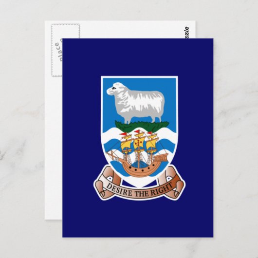 Falkland Postkarte (Vorne/Hinten)
