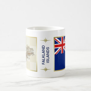 Falklandinseln Flag + Karte Tasse