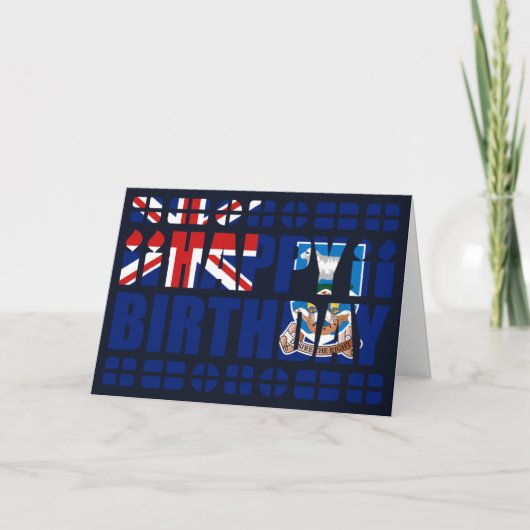 Falklandinseln-Flagge Geburtskarte Karte (Vorderseite)