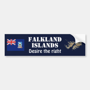Falklandinseln-Flagge + Karten-Autoaufkleber Autoaufkleber