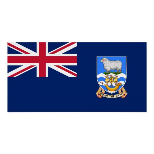 Falklandinseln-Flagge Poster (Vorderseite)