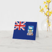 Falklandinseln-Flaggennotecard Karte (Gelbe Blume)