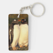 Falklandinseln Gentoo Pinguine. (Pyroscelis Schlüsselanhänger (Rückseite)