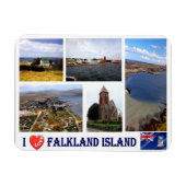 Falklandinseln - I Liebe - Magnet (Horizontal)