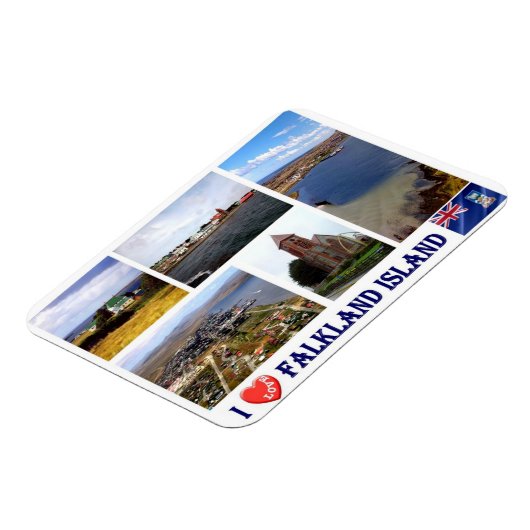 Falklandinseln - I Liebe - Magnet (Linke Seite)