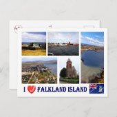 Falklandinseln - I Liebe - Postkarte (Vorne/Hinten)