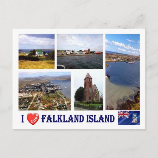 Falklandinseln - I Liebe - Postkarte (Vorderseite)