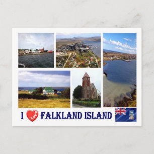 Falklandinseln - Port Stanley - I Liebe - Postkarte