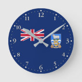 Falklandinseln Runde Wanduhr (Vorderseite)
