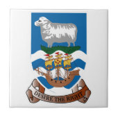 Falklandinseln-Wappen Fliese (Vorderseite)