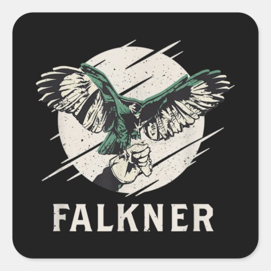 Falkner I Falconry Hunting Bird of Prey Hunting Quadratischer Aufkleber (Vorderseite)