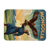Falkner in der Mongolei Reise Magnet (Horizontal)