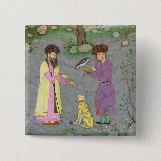 Falkner mit Begleiter- und Haustier-Gepard, von Button (Vorderseite)