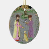 Falkner mit Begleiter- und Haustier-Gepard, von Keramikornament (Rechts)