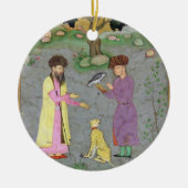 Falkner mit Begleiter- und Haustier-Gepard, von Keramikornament (Vorne)