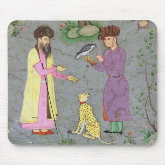 Falkner mit Begleiter- und Haustier-Gepard, von Mousepad (Vorne)
