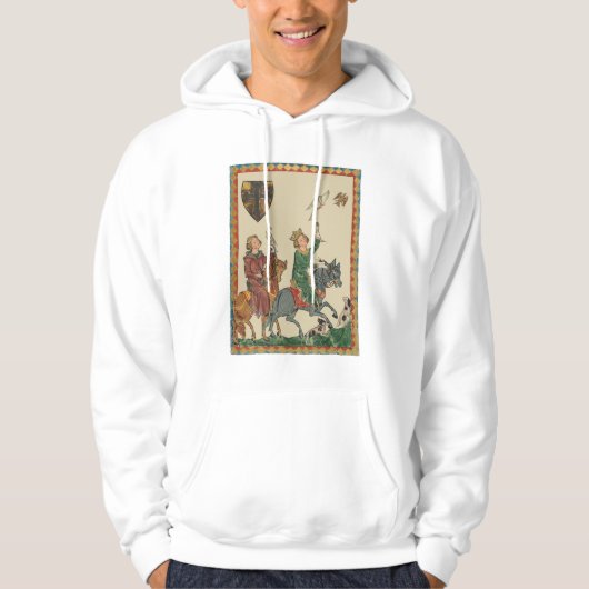 Falknerei, 14. Jahrhundert Codex Manesse Hoodie (Vorderseite)