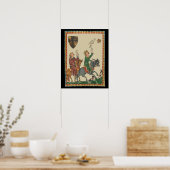Falknerei, 14. Jahrhundert Codex Manesse Poster (Küche)