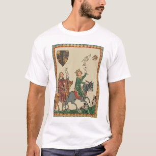 Falknerei, 14. Jahrhundert Codex Manesse T-Shirt