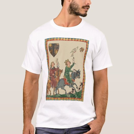 Falknerei, 14. Jahrhundert Codex Manesse T-Shirt (Vorderseite)