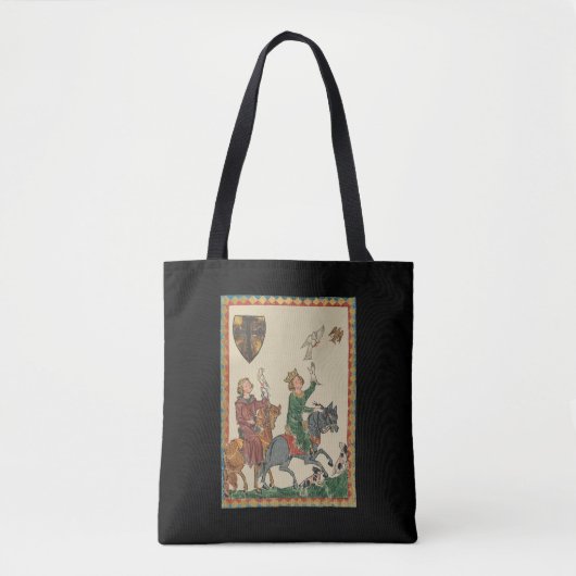 Falknerei, 14. Jahrhundert Codex Manesse Tasche (Vorderseite)