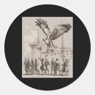 Falknerei - Falconeria Locarno Runder Aufkleber