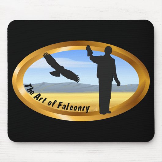 Falknerei - Oval Mousepad (Vorne)