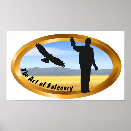 Falknerei - Oval Poster (Vorne)