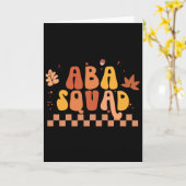 Fall A Squad Angewandte Verhaltensanalyse Rbt Dank Karte (Gelbe Blume)