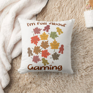 Fall About Gaming Hobby Gamer Art Kissen