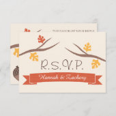 Fall-Acorn-Hochzeitungs-RSVP-Karte RSVP Karte (Vorne/Hinten)