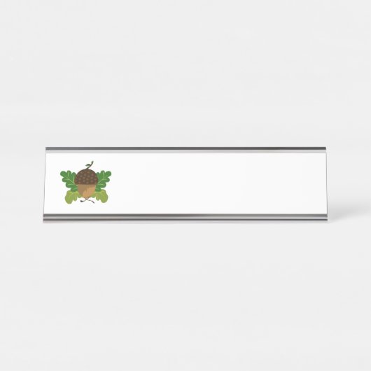 Fall Acorn Schreibtischnamensplakette (Vorderseite )