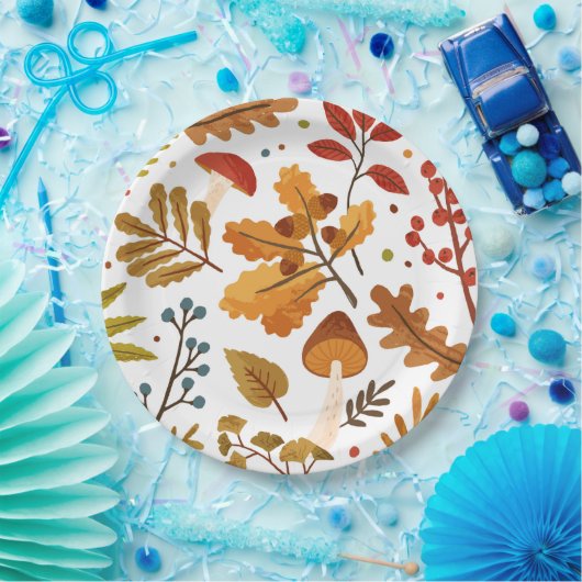 Fall Acorn und Pilz-Papierplatte Pappteller (Party)