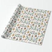 Fall Acorns Blumengrün Umschlagpapier Geschenkpapier (Ungerollt)