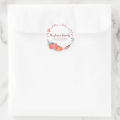 Fall address labels, pumpkin, harvest runder aufkleber (Tasche)