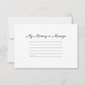 Fall-Ahorn-Blätter auf der Kante Eine Gedächtnisbe Mitteilungskarte (Rückseite)