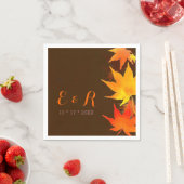 Fall Ahorn Blätter Schokolade Braun Hochzeit Serviette (Beispiel)