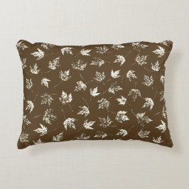 Fall Ahorn Verlasse auf braun - nahtlos. Dekokissen