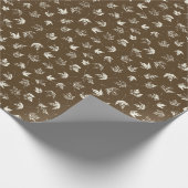 Fall Ahorn Verlasse auf braun - nahtlos. Geschenkpapier (Ecke)