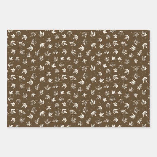 Fall Ahorn Verlasse auf braun - nahtlos. Geschenkpapier Set (Vorderseite 3)