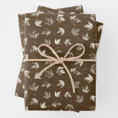 Fall Ahorn Verlasse auf braun - nahtlos. Geschenkpapier Set (Beispiel)