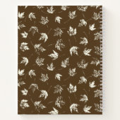 Fall Ahorn Verlasse auf braun - nahtlos. Notizblock (Rückseite)