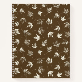 Fall Ahorn Verlasse auf braun - nahtlos. Notizblock