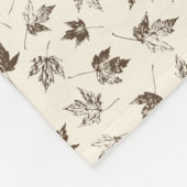 Fall Ahorn Verlasse auf Creme - nahtloses Muster. Fleecedecke (Ecke)