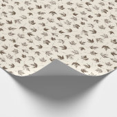 Fall Ahorn Verlasse auf Creme - nahtloses Muster. Geschenkpapier (Ecke)