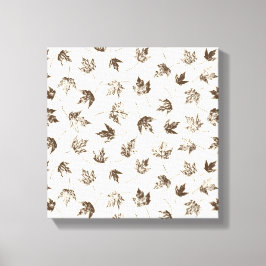 Fall Ahorn Verlasse auf Creme - nahtloses Muster. Leinwanddruck