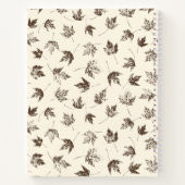 Fall Ahorn Verlasse auf Creme - nahtloses Muster. Notizblock (Rückseite)