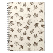 Fall Ahorn Verlasse auf Creme - nahtloses Muster. Notizblock (Vorderseite)