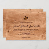 Fall-Ahornblatt-Hochzeits-Einladung auf Eiche Einladung (Vorne/Hinten)