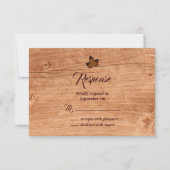 Fall Ahornleaf UAWG aus Eiche RSVP Karte (Vorderseite)